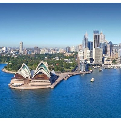 澳洲环形码头Circular Quay坐渡轮看日落欣赏夜景图2